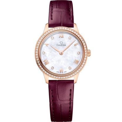 Omega De Ville Prestige 27,5 mm, Sedna™ guld på läderarmband 434.58.28.60.55.001