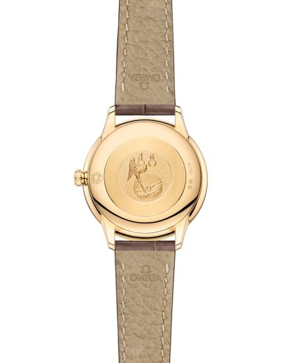 Omega De Ville Prestige 27,5 mm, gult guld på läderarmband 434.53.28.60.55.002 - Bild 2