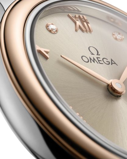 Omega De Ville Prestige 27,5 mm, stål - Sedna™ guld på läderarmband 434.23.28.60.59.001 - Bild 3