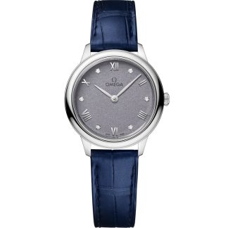 Omega De Ville Prestige 27,5 mm, stål på läderband 434.13.28.60.53.001