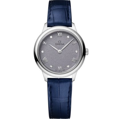 Omega De Ville Prestige 27,5 mm, stål på läderband 434.13.28.60.53.001