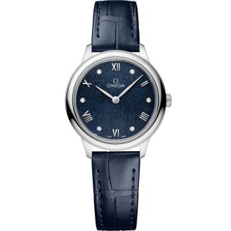 Omega De Ville Prestige 27,5 mm, stål på läderband 434.13.28.60.53.002