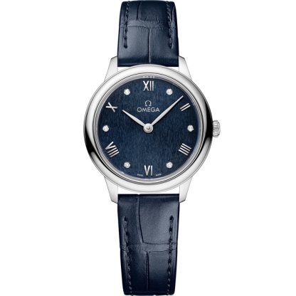 Omega De Ville Prestige 27,5 mm, stål på läderband 434.13.28.60.53.002
