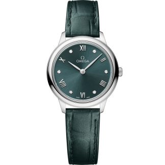 Omega De Ville Prestige 27,5 mm, stål på läderband 434.13.28.60.60.001