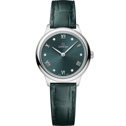 Omega De Ville Prestige 27,5 mm, stål på läderband 434.13.28.60.60.001