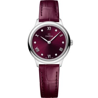 Omega De Ville Prestige 27,5 mm, stål på läderband 434.13.28.60.61.001