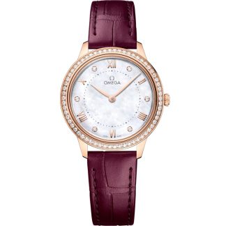 Omega De Ville Prestige 30 mm, Sedna™ guld på läderarmband 434.58.30.60.55.001