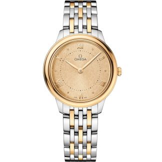 Omega De Ville Prestige 30 mm, stål - gult guld på stål - gult guld 434.20.30.60.08.001