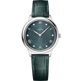 Omega De Ville Prestige 30 mm, stål på läderband 434.13.30.60.60.001