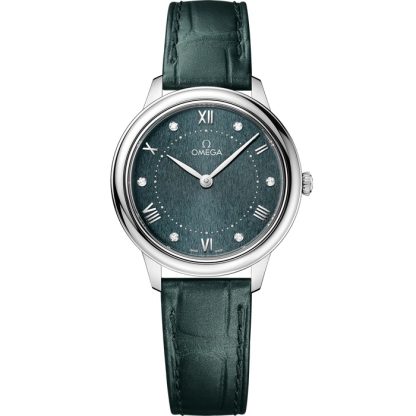 Omega De Ville Prestige 30 mm, stål på läderband 434.13.30.60.60.001