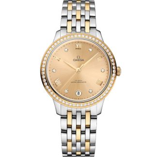 Omega De Ville Prestige 34 mm, stål - gult guld på stål - gult guld 434.25.34.20.58.001
