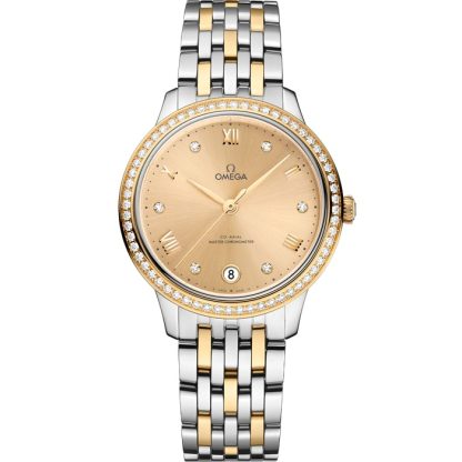 Omega De Ville Prestige 34 mm, stål - gult guld på stål - gult guld 434.25.34.20.58.001