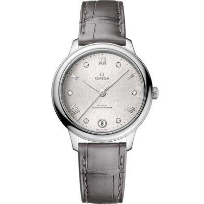 Omega De Ville Prestige 34 mm, stål på läderband 434.13.34.20.52.001