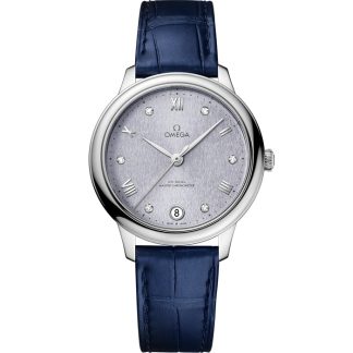 Omega De Ville Prestige 34 mm, stål på läderband 434.13.34.20.53.001