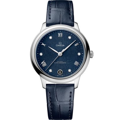 Omega De Ville Prestige 34 mm, stål på läderband 434.13.34.20.53.002