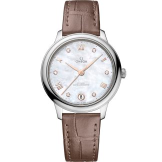Omega De Ville Prestige 34 mm, stål på läderband 434.13.34.20.55.001