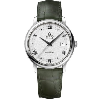 Omega De Ville Prestige 39,5 mm, stål på läderarmband 424.13.40.20.02.006