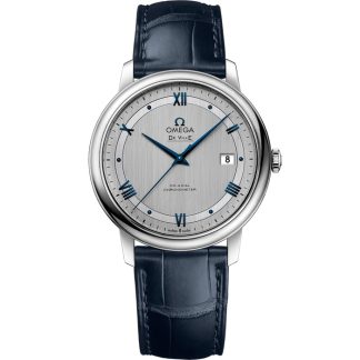 Omega De Ville Prestige 39,5 mm, stål på läderband 424.13.40.20.02.003