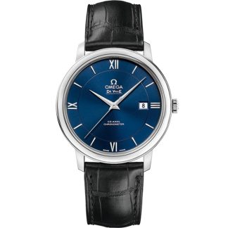 Omega De Ville Prestige 39,5 mm, stål på läderband 424.13.40.20.03.001