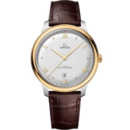 Omega De Ville Prestige 40 mm, stål - gult guld på läderrem 434.23.40.20.02.002