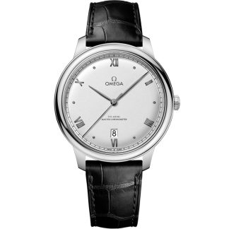 Omega De Ville Prestige 40 mm, stål på läderarmband 434.13.40.20.02.001