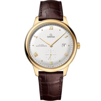 Omega De Ville Prestige 41 mm, gult guld på läderrem 434.53.41.20.02.001
