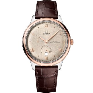 Omega De Ville Prestige 41 mm, stål - Sedna™ guld på läderarmband 434.23.41.21.09.001