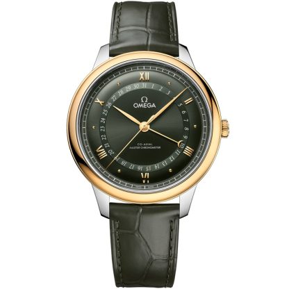 Omega De Ville Prestige 42 mm, stål - gult guld på alligator 434.23.42.22.10.001