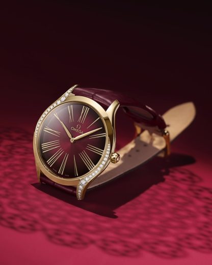 Omega De Ville Trésor 36 mm, Moonshine™-guld på läderarmband 428.58.36.60.11.001 - Bild 3