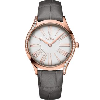 Omega De Ville Trésor 36 mm, Sedna™-guld på läderarmband 428.58.36.60.02.001