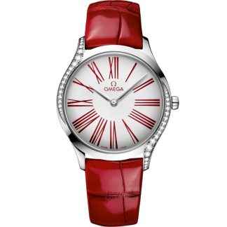 Omega De Ville Trésor 36 mm, stål på läderband 428.18.36.60.04.002