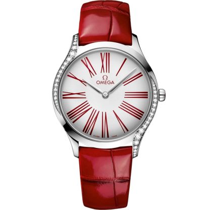 Omega De Ville Trésor 36 mm, stål på läderband 428.18.36.60.04.002