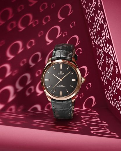Omega De Ville Trésor 40 mm, Sedna™ guld på läderarmband 435.53.40.21.06.001 - Bild 3