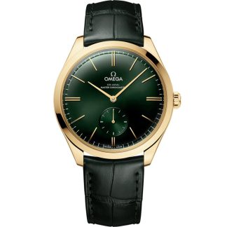 Omega De Ville Trésor 40 mm, gult guld på läderrem 435.53.40.21.10.001