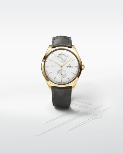 Omega De Ville Trésor 40 mm, gult guld på läderrem 435.53.40.22.02.001 - Bild 5