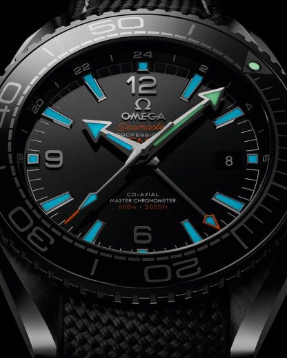 Omega Deep Black Seamaster Planet Ocean 600M 45,5 mm, svart keramik på gummiband 215.92.46.22.01.001 - Bild 3