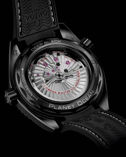 Omega Deep Black Seamaster Planet Ocean 600M 45,5 mm, svart keramik på gummiband 215.92.46.22.01.001 - Bild 4
