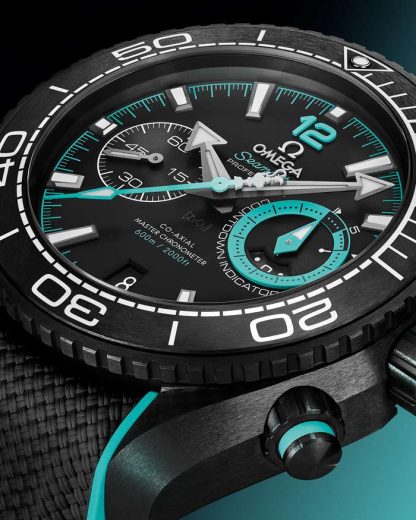Omega ETNZ Deep Black Seamaster Planet Ocean 600M 45,5 mm, svart keramik på gummiband 215.92.46.51.01.003 - Bild 4