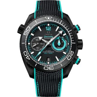 Omega ETNZ Deep Black Seamaster Planet Ocean 600M 45,5 mm, svart keramik på gummiband 215.92.46.51.01.003
