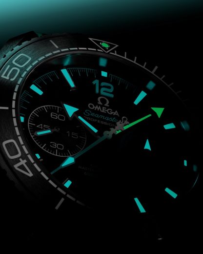 Omega ETNZ Deep Black Seamaster Planet Ocean 600M 45,5 mm, svart keramik på gummiband 215.92.46.51.01.003 - Bild 5