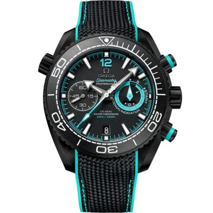 Omega ETNZ Deep Black Seamaster Planet Ocean 600M 45,5 mm, svart keramik på gummiband 215.92.46.51.01.003