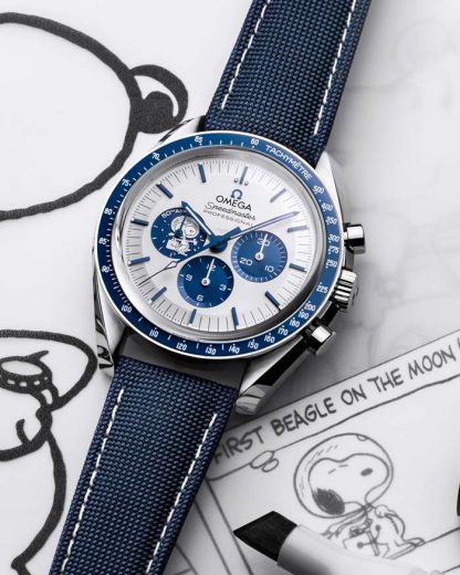 Omega Exclusive access "Silver Snoopy Award" Speedmaster Anniversary Series 42 mm, stål på armband av belagt nylonväv 310.32.42.50.02.001 - Bild 4