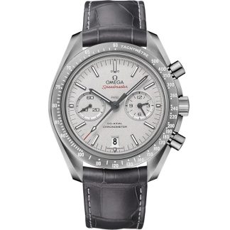 Omega Grey Side of the Moon Speedmaster Dark Side of the Moon 44,25 mm, grå keramik på läderband med vikspänne 311.93.44.51.99.002