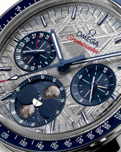 Omega Meteorite Speedmaster Moonphase 43 mm, stål på stål 304.30.43.52.06.001 - Bild 4