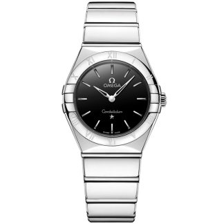 Omega New Constellation 28 mm, stål på stål 131.10.28.60.01.001