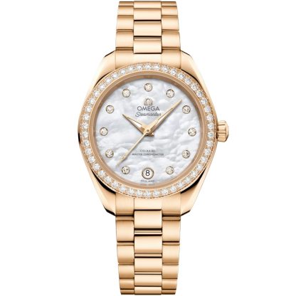Omega New Seamaster Aqua Terra 150M 30 mm, Moonshine™ guld på Moonshine™ guld 220.55.30.20.55.001