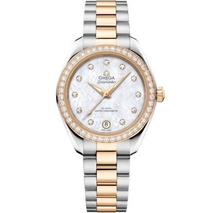 Omega New Seamaster Aqua Terra 150M 30 mm, stål - Moonshine™ guld på stål - Moonshine™ guld 220.25.30.20.55.001