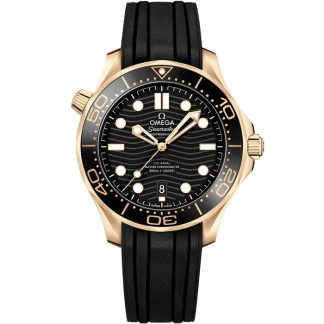 Omega New Seamaster Diver 300M 42 mm, Moonshine™ guld på gummiband 210.62.42.20.01.003