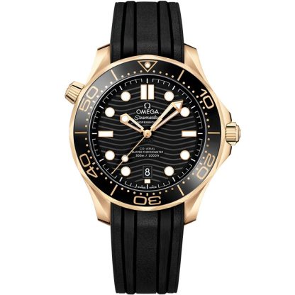 Omega New Seamaster Diver 300M 42 mm, Moonshine™ guld på gummiband 210.62.42.20.01.003