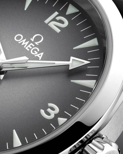 Omega New Seamaster Railmaster 38 mm, stål på läderband 235.12.38.20.06.001 - Bild 3